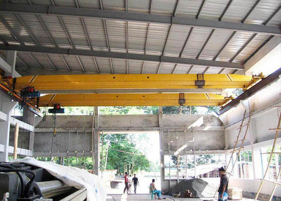 Single Beam 20 Ton Overhead Crane Safety , Electric Workstation Bridge Crane