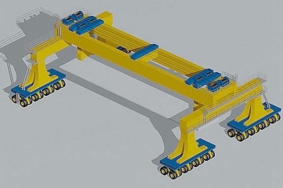 Rubber Tyred Rail Double Beam Gantry Crane For Railway Construction