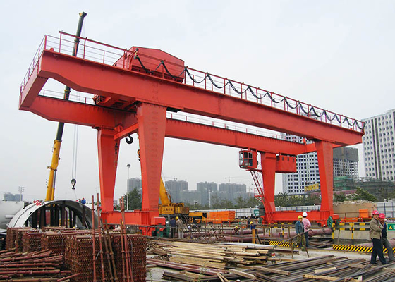 50 Ton Container Double Beam Gantry Crane With Spreader Overload Protection