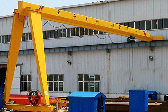 Industrial Single Girder Semi Gantry Crane Rail Mounted For Workshop