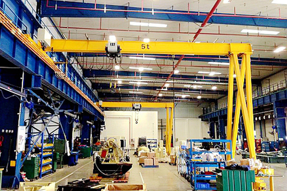 Industrial Single Girder Semi Gantry Crane Rail Mounted For Workshop