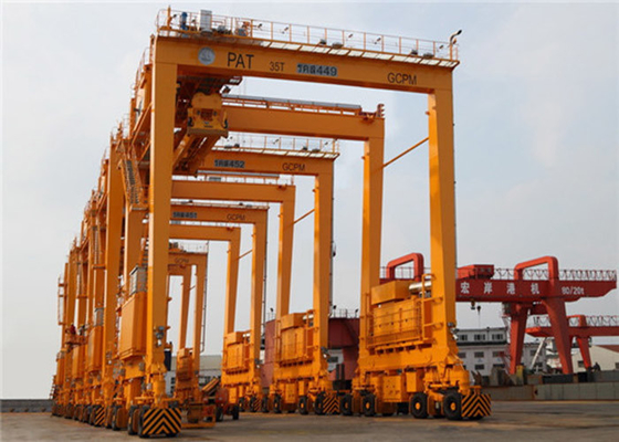 Double Girder Rubber Tyred Port Gantry Crane For Unloading Containers