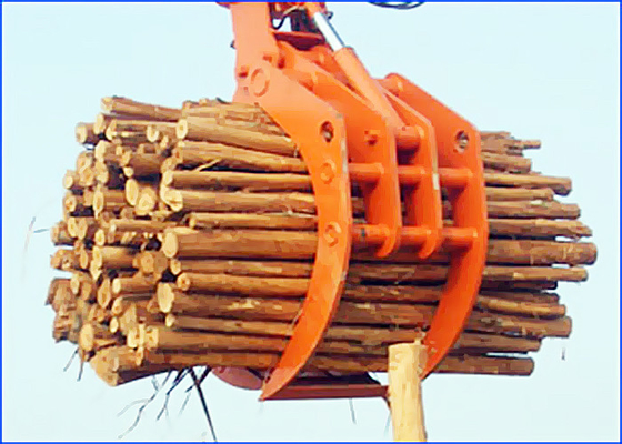 Steel Hydraulic Rotating Timber Grab For Ports / Railways Loading And Unloading