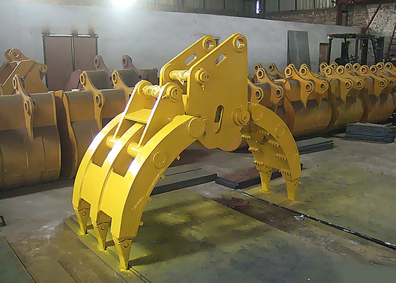Steel Hydraulic Rotating Timber Grab For Ports / Railways Loading And Unloading
