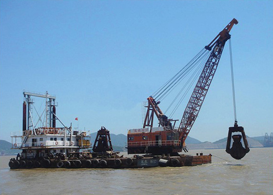 10m3 Clamshell River Sand Dredger Machine With Electromagnetic Brake