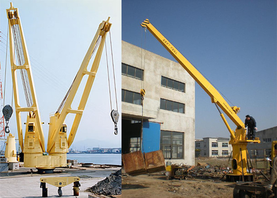Long Telescopic Boom Offshore Marine Cranes Hydraulic Deck Crane Machine